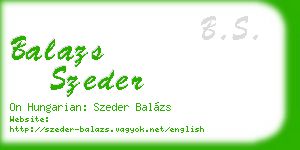 balazs szeder business card
